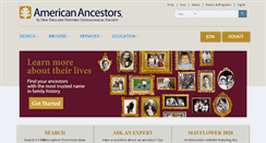 Desktop Screenshot of americanancestors.org